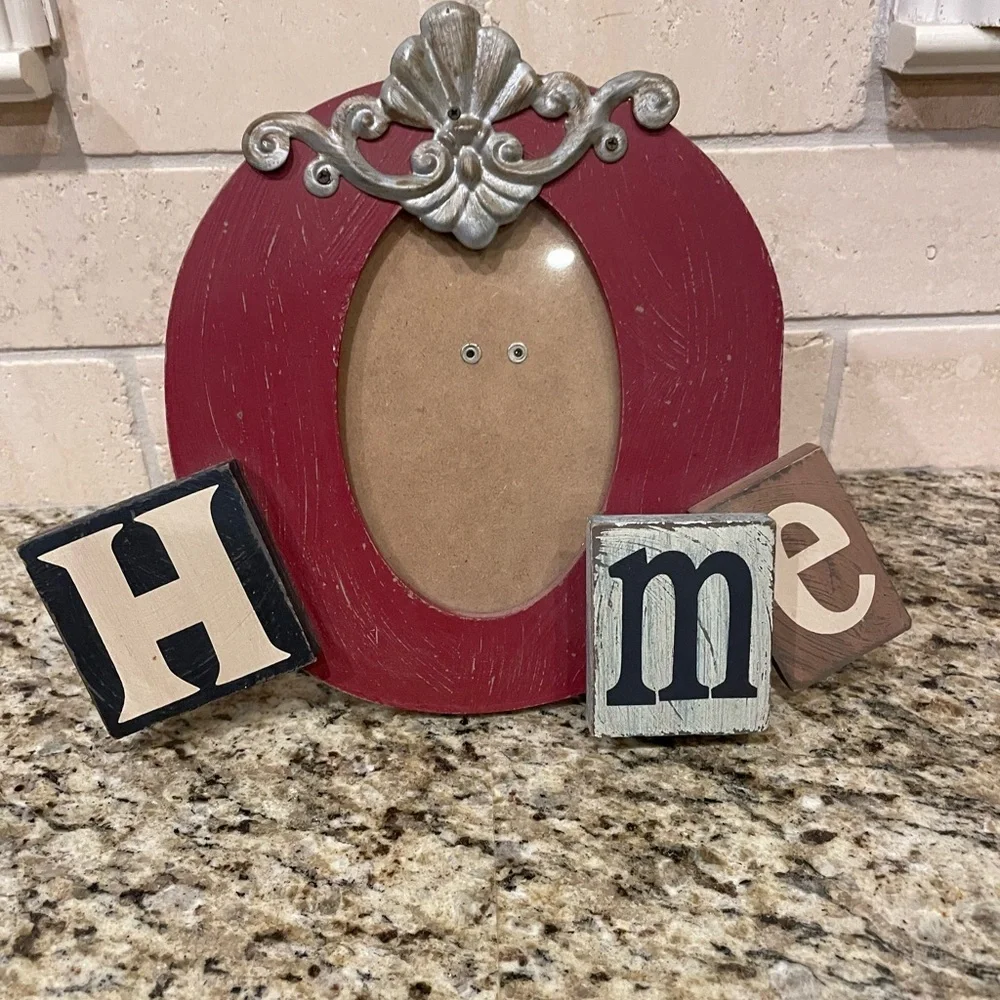 Red and Silver Home Accent Frame